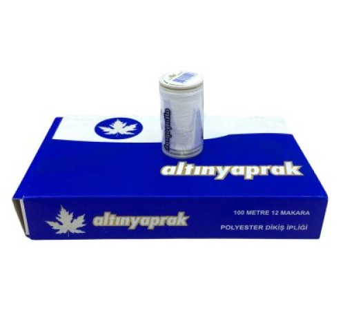 12 PARÇA BEYAZ 100 MT DİKİŞ İPLİK