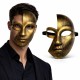 Antik Efektli Altın Yarım Yüz Plastik Parti Maskesi