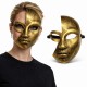 Antik Efektli Altın Yarım Yüz Plastik Parti Maskesi