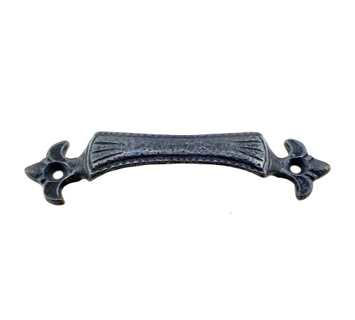 Antika Tarz Dekoratif Pirinç Lale Mobilya Kulbu - 27x115 mm, Oksit