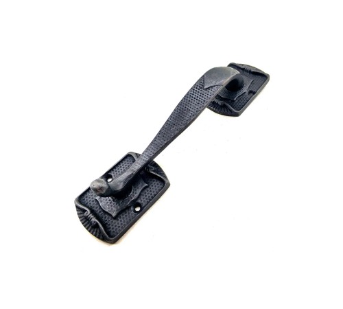 Antika Tarz Dekoratif Pirinç Ayak Tip Büyük Kapı Çekme Kolu - 220x50mm, Oksit