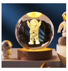 Astronot Tasarımlı Işıklı Cam Küre Kod 52