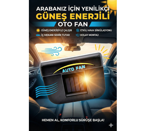 Auto Cool Güneş Enerjisiyle Çalışan Araç İçi Soğutucu