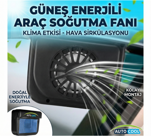 Auto Cool Güneş Enerjisiyle Çalışan Araç İçi Soğutucu
