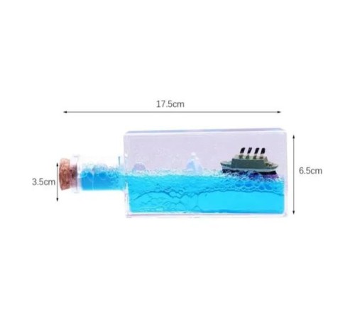 Batmayan Gemi Şişe Akvaryum