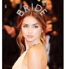 Bekarlığa Veda Mega Boy Kristal Taşlı Gümüş Bride Taç Gelin Tacı 20X21 cm