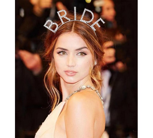 Bekarlığa Veda Mega Boy Kristal Taşlı Gümüş Bride Taç Gelin Tacı 20X21 cm