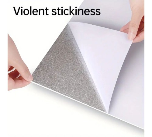 BEYAZ MERMER DESENLİ ALÜMİNYUM PLASTİK DUVAR STİCKER (30*30)