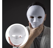 Beyaz Renk Boyanabilir Anonim Tam Yüz Cosplay Maske 24x18 cm