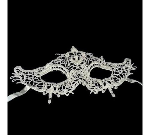 Beyaz Renk Dantel Kesim Dantel İşlemeli Balo Parti Maskesi 2 No