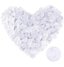 Beyaz Renk Gül Yaprağı Şekilli Konfeti 10 Paket 1000 Adet