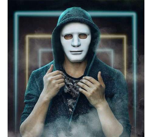 Beyaz Renk Hip Hop Anonim Jabbawockeez Dans Maskesi 18x19 cm