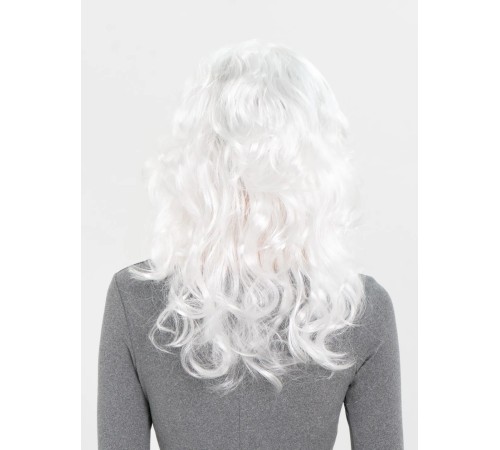 Beyaz Renk Kahküllü Dalgalı Uzun Parti Peruğu