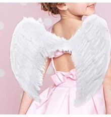 Beyaz Renkli Küçük Boy Bebek Melek Kanadı 30x45 cm