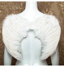 Beyaz Renkli Orta Boy Çocuk Melek Kanadı 30x45 cm