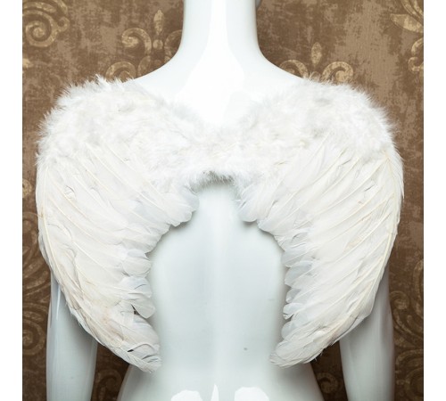 Beyaz Renkli Orta Boy Çocuk Melek Kanadı 30x45 cm