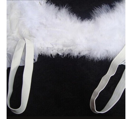 Beyaz Renkli Orta Boy Çocuk Melek Kanadı 30x45 cm