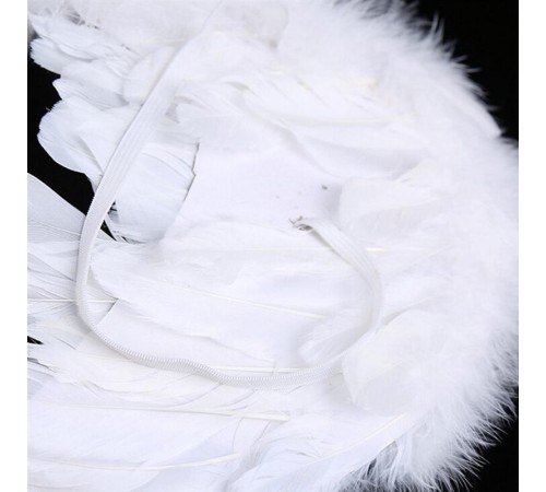 Beyaz Renkli Orta Boy Çocuk Melek Kanadı 30x45 cm