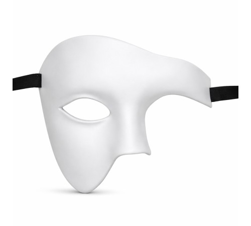 Beyaz Yarım Erkek Maske – Phantom Parti & Balo Maskesi