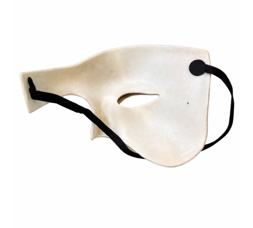 Beyaz Yarım Erkek Maske – Phantom Parti & Balo Maskesi