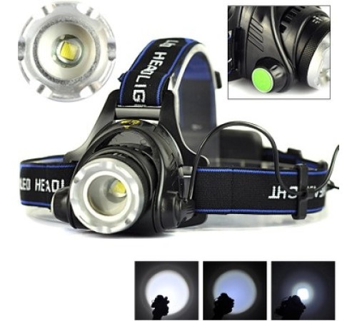 Boruit Led Kafa Feneri 2000Lm Xm-L T6 2000 Lumens 3 Modlu