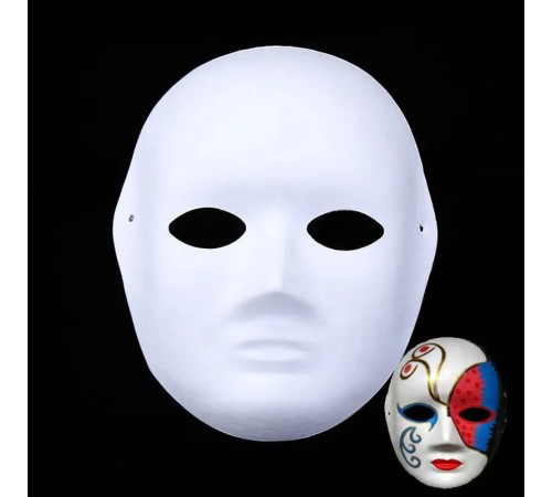 Boyanabilir Surat Model Maske – Lastikli | Kendin Tasarla