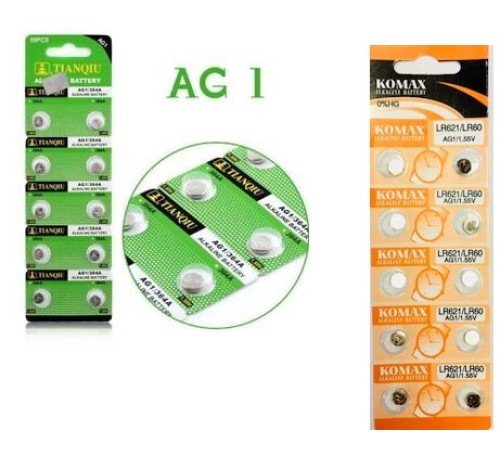 Buton Pil - Saat Lazer Hesap Makinesi Pili 10lu Paket  AG1 LR621/LR60 1.55V