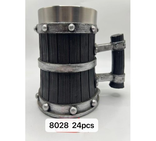 Büyük Boy Gümüş işlemeli Çelik Kupa Kod 8028