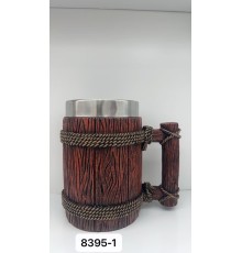 Büyük Boy Halatli Çelik Kupa Bardak Kod 8395