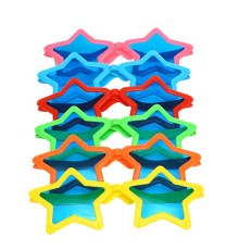 Büyük Yıldız Parti Gözlüğü Karışık 12 Adet