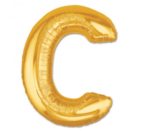 C Harf Folyo Balon Altın Renk  40 inç