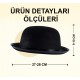 Charlie Chaplin Stil Çocuk Şapkası – Siyah Melon Parti Şapkası