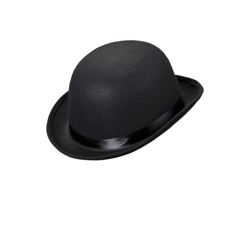 Charlie Chaplin Stil Yetişkin Şapkası – Siyah Melon Parti Şapkası