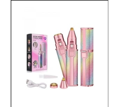 Çift Başlıklı Epilasyon Yüz Çene Işıklı Kıl Tüy Alma Mini Cep Epilasyonu Simli