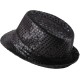 Çocuk Boy Siyah Payetli Şapka Gösteri Şapkası Michael Jackson Şapkası 54 No