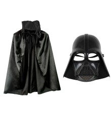 Çocuk Boy Yıldız Savaşları Star Wars Darth Vader Maskesi ve 90 cm Pelerin Seti Siyah