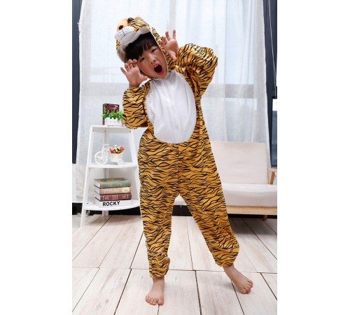 Çocuk Kaplan Kostumu - Aslan Kostümü 4-5 Yaş 100 cm