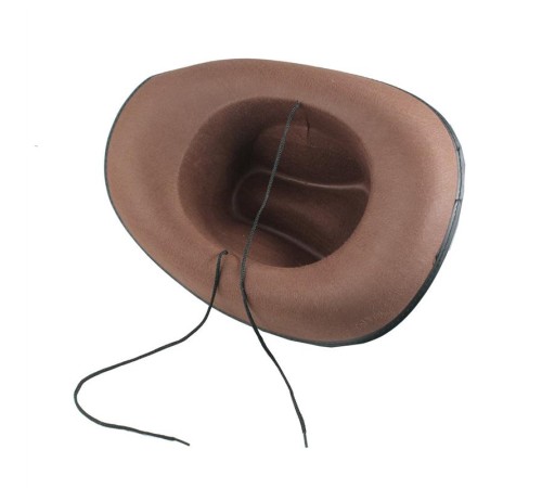 Çocuk Kovboy Şapkası - Vahşi Batı Kovboy Şerif Şapkası Kahve Renk