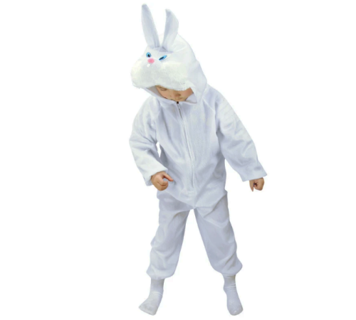 Çocuk Tavşan Kostümü Beyaz Renk 6-7 Yaş 120 cm