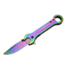 Columbia 8000A Anahtar Görünümlü Renkli Kamp Çakı 19 cm - Otomatik, Metal Sap
