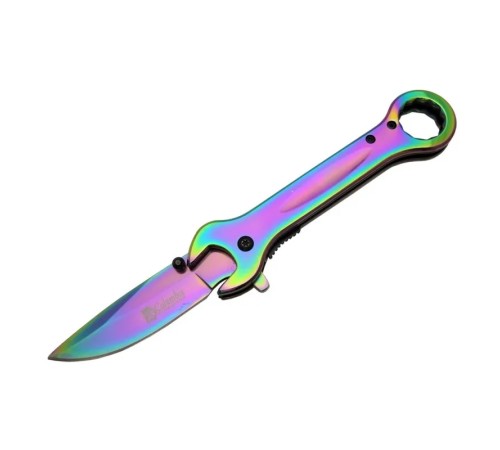 Columbia 8000A Anahtar Görünümlü Renkli Kamp Çakı 19 cm - Otomatik, Metal Sap
