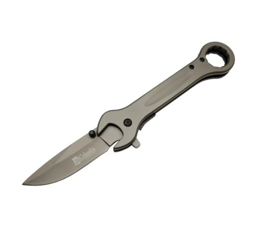 Columbia 8000B Anahtar Görünümlü Siyah Kamp Çakı 19 cm - Otomatik, Metal Sap