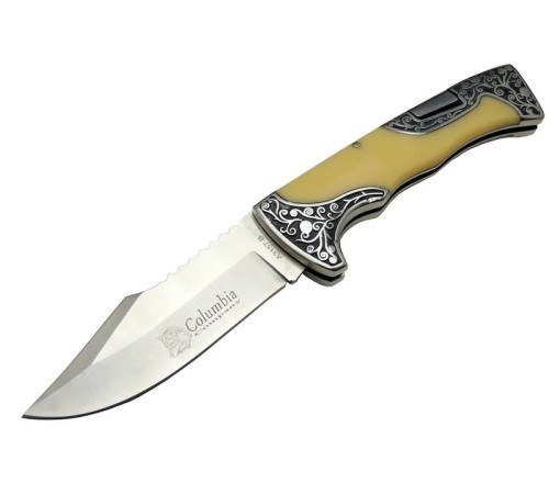 Columbia A3157C Av / Kamp Çakı 23 cm - Sedef İşlemeli Saplı