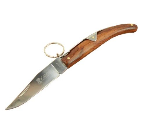Columbia Okapi GC2079B Kahverengi Kamp Çakı 19cm - Manuel, Kemerlikli, Ahşap Sap