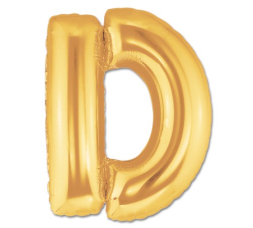 D Harf Folyo Balon Altın Renk  40 inç