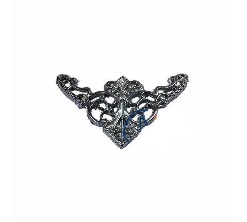 Dekoratif Köşe Süsü, Köşelik - Küçük, 19x34mm, Nikel, 1 Adet
