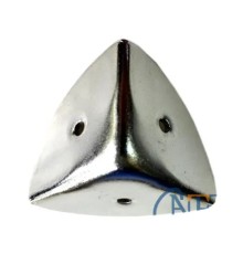 Dekoratif, Kutu, Sandık Köşesi - 45x28 mm,Büyük, Nikel, 1 Adet