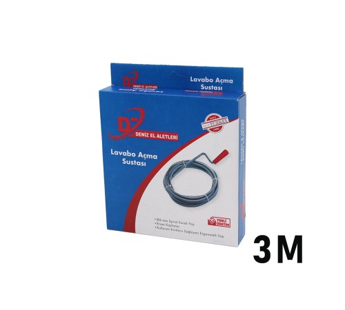 3MT X 6MM SUSTA SPRAL LAVABO - GİDER AÇAR
