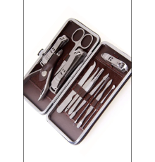 Deri Çantalı 12'li Manikür Seti