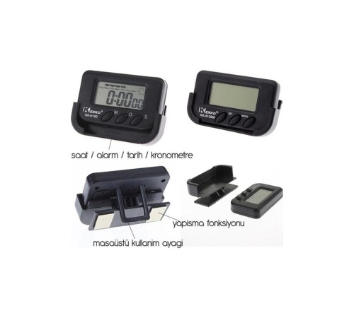 Dijital Mini Masa Araba Saati Kronometre